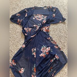 Long floral Bathing suit cover up